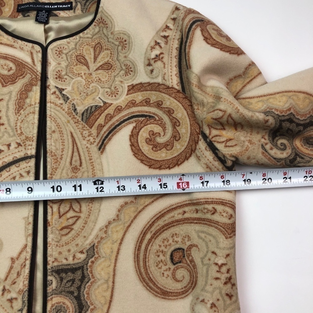 Vintage Paisley Riding Blazer Jacket 2 Wool Cashmere Equestrian Old Money Preppy - Picture 6 of 11
